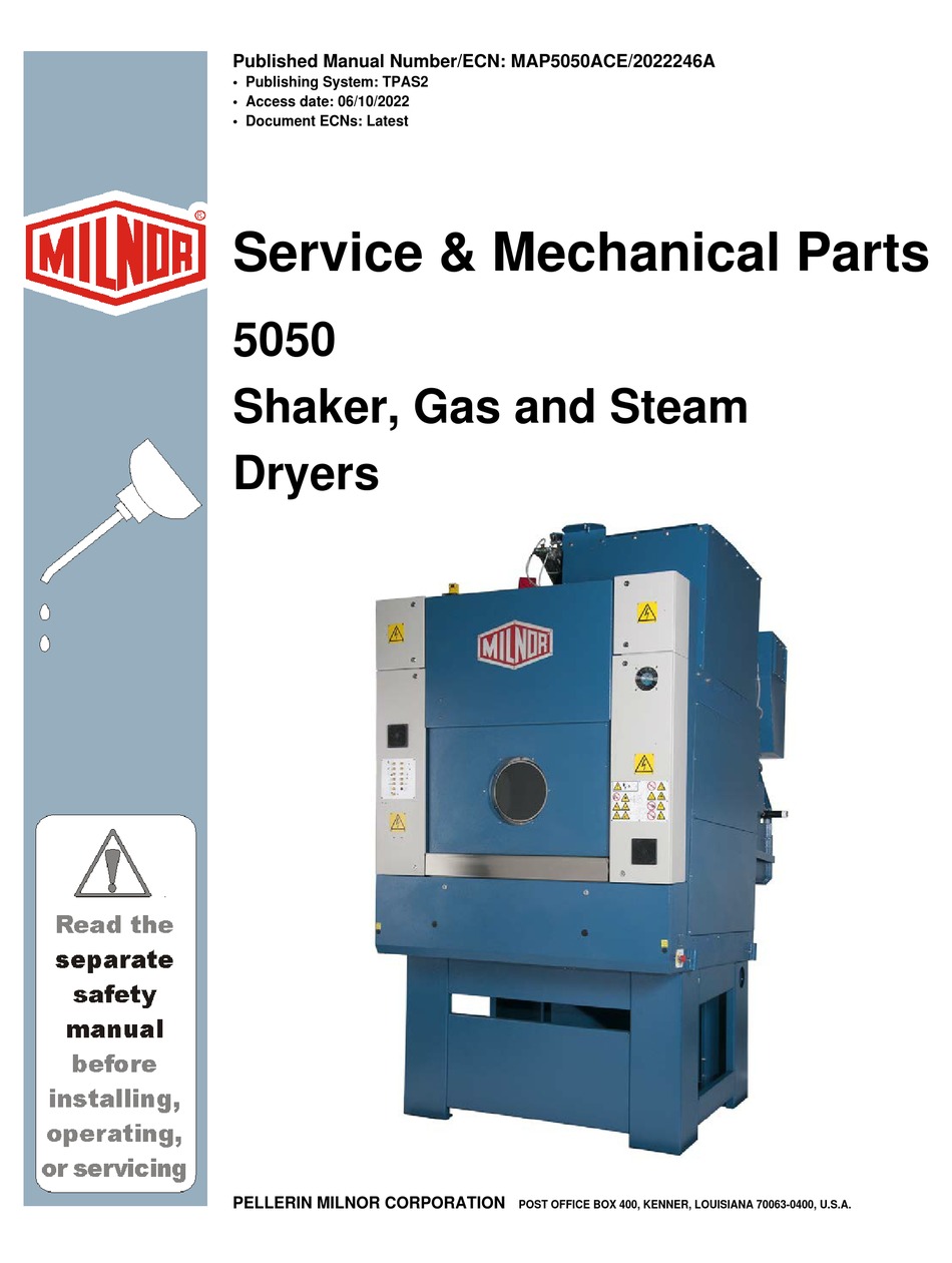 MILNOR 5050 SERVICE MANUAL Pdf Download ManualsLib