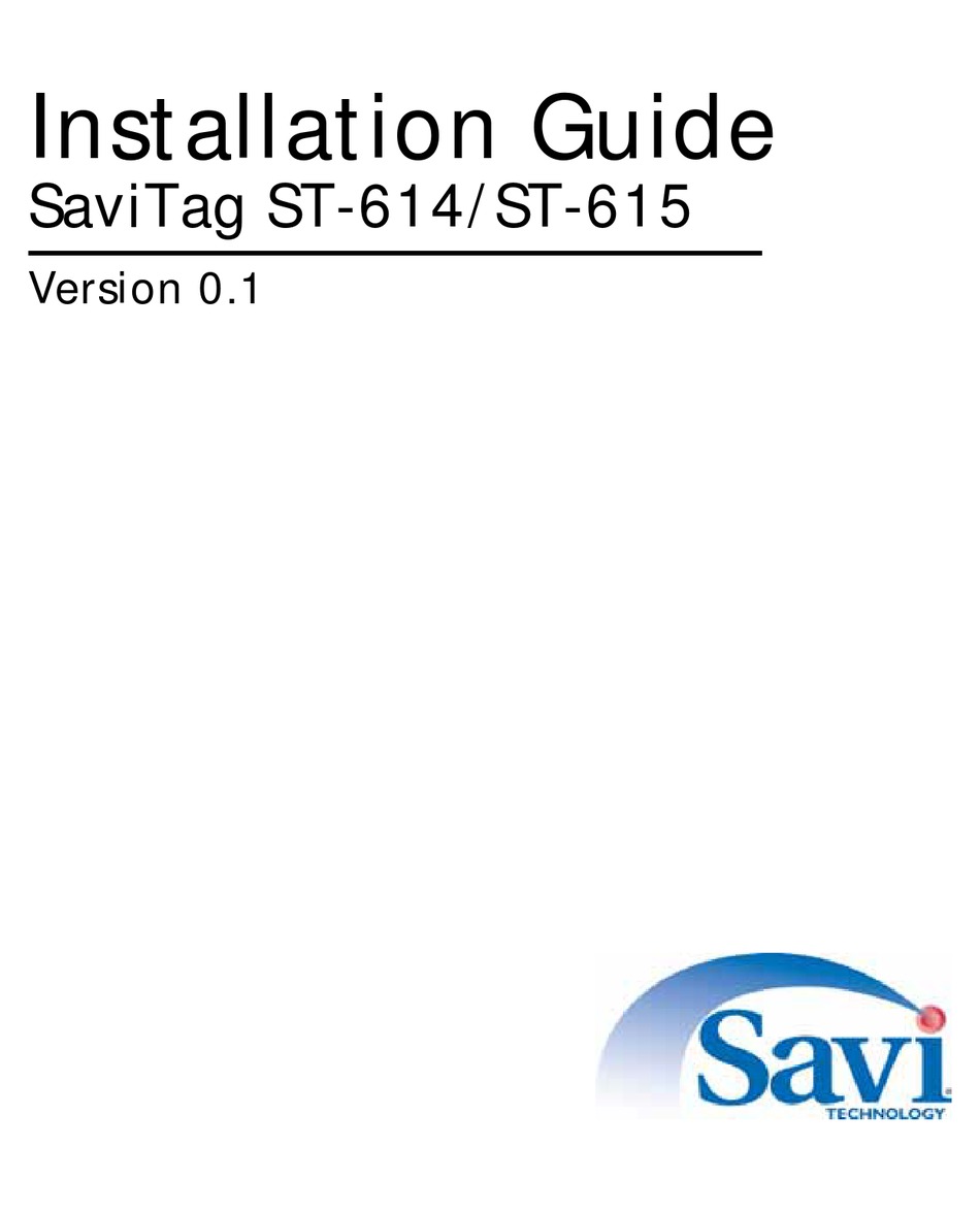 SAVI SAVITAG ST614 INSTALLATION MANUAL Pdf Download ManualsLib