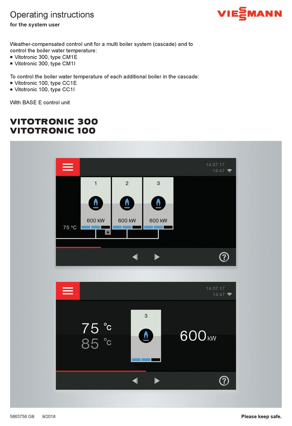 VIESSMANN VITOTRONIC 300 OPERATING INSTRUCTIONS MANUAL Pdf Download ...