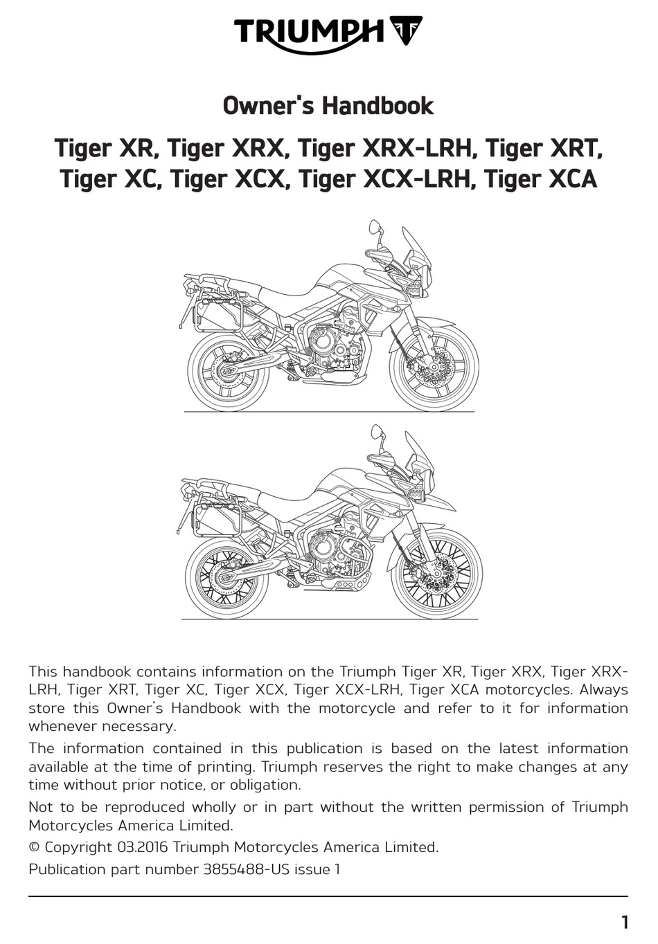 triumph tiger xr price