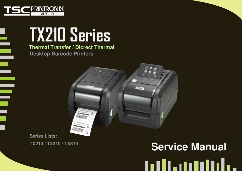 TSC PRINTONIX AUTO ID TX210 SERIES SERVICE MANUAL Pdf Download ManualsLib