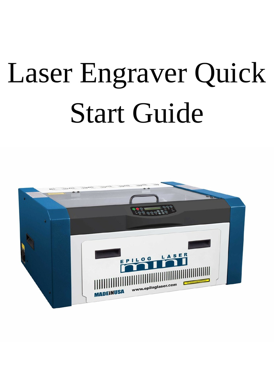 EPILOG LASER MINI QUICK START MANUAL Pdf Download ManualsLib