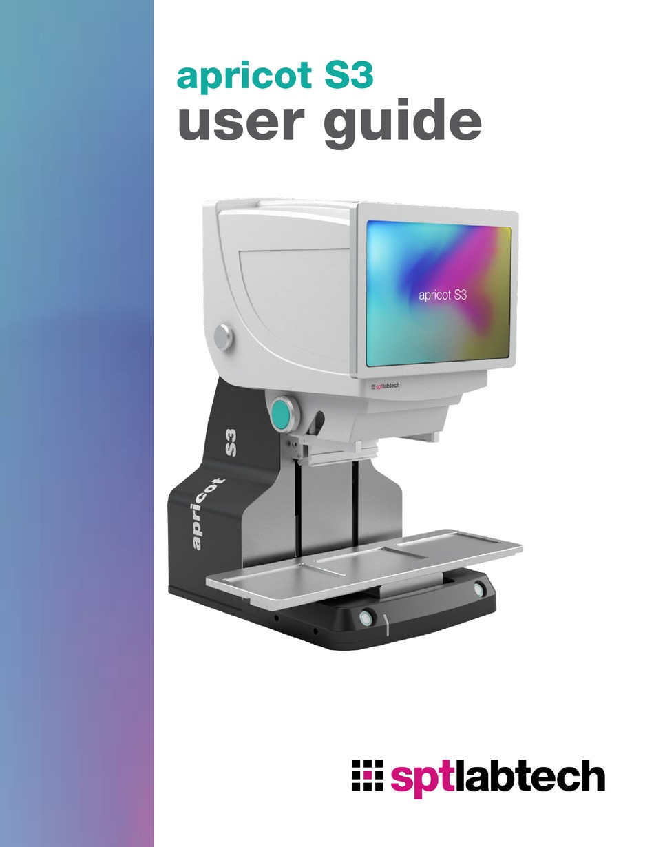 SPT LABTECH APRICOT S3 USER MANUAL Pdf Download ManualsLib