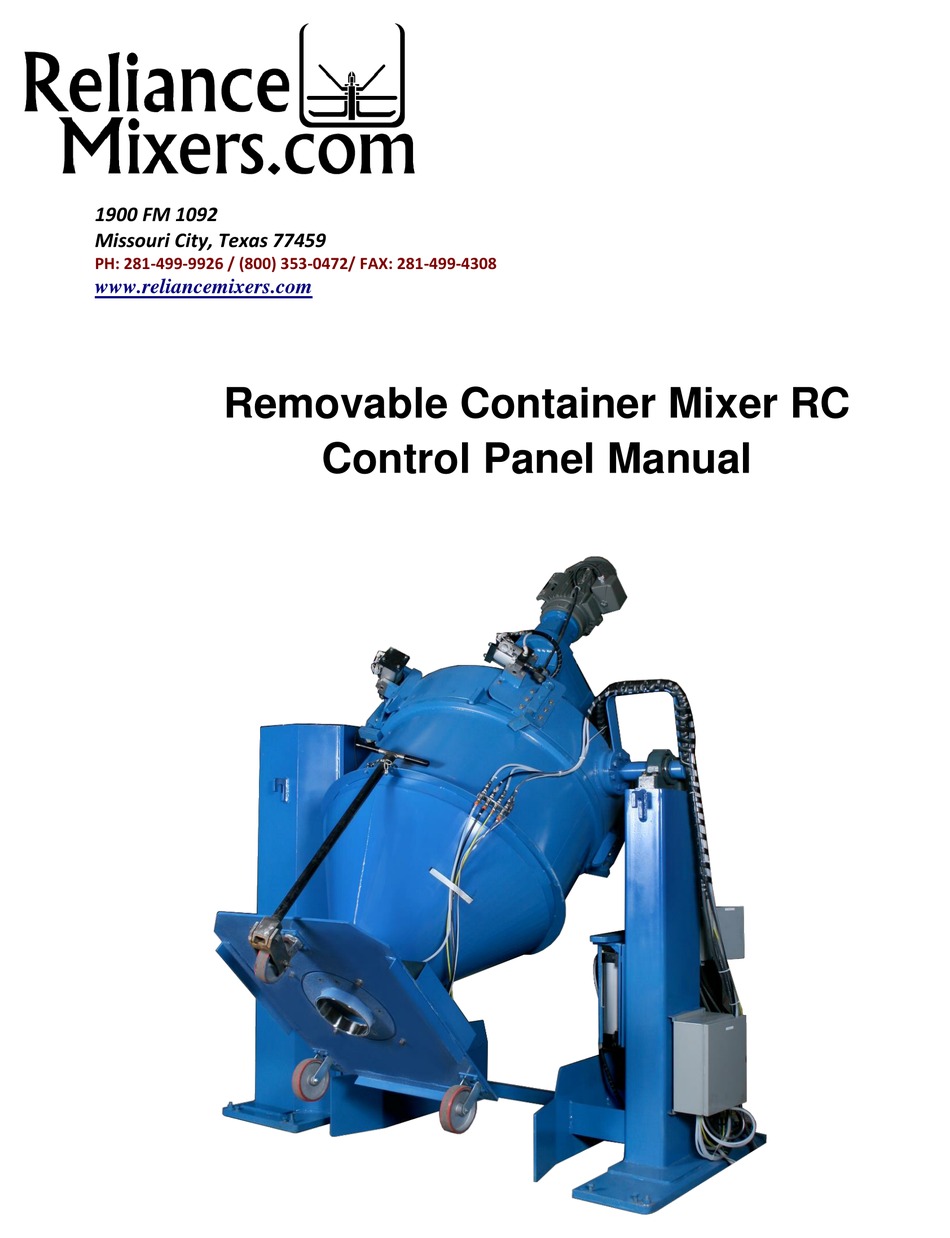 RELIANCE RC SERIES OPERATION MANUAL Pdf Download ManualsLib