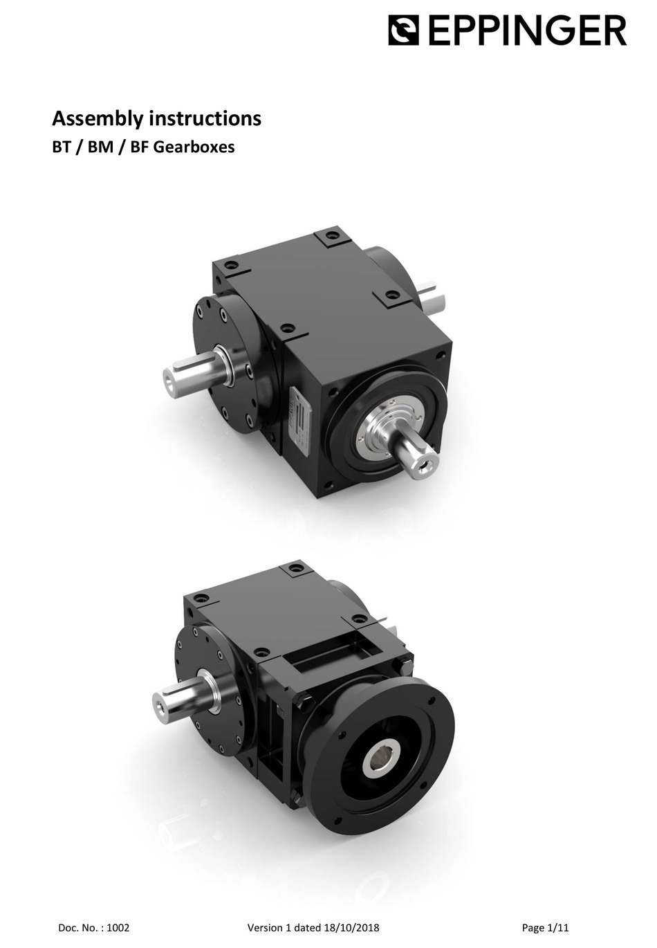 EPPINGER BT SERIES ASSEMBLY INSTRUCTIONS MANUAL Pdf Download ManualsLib