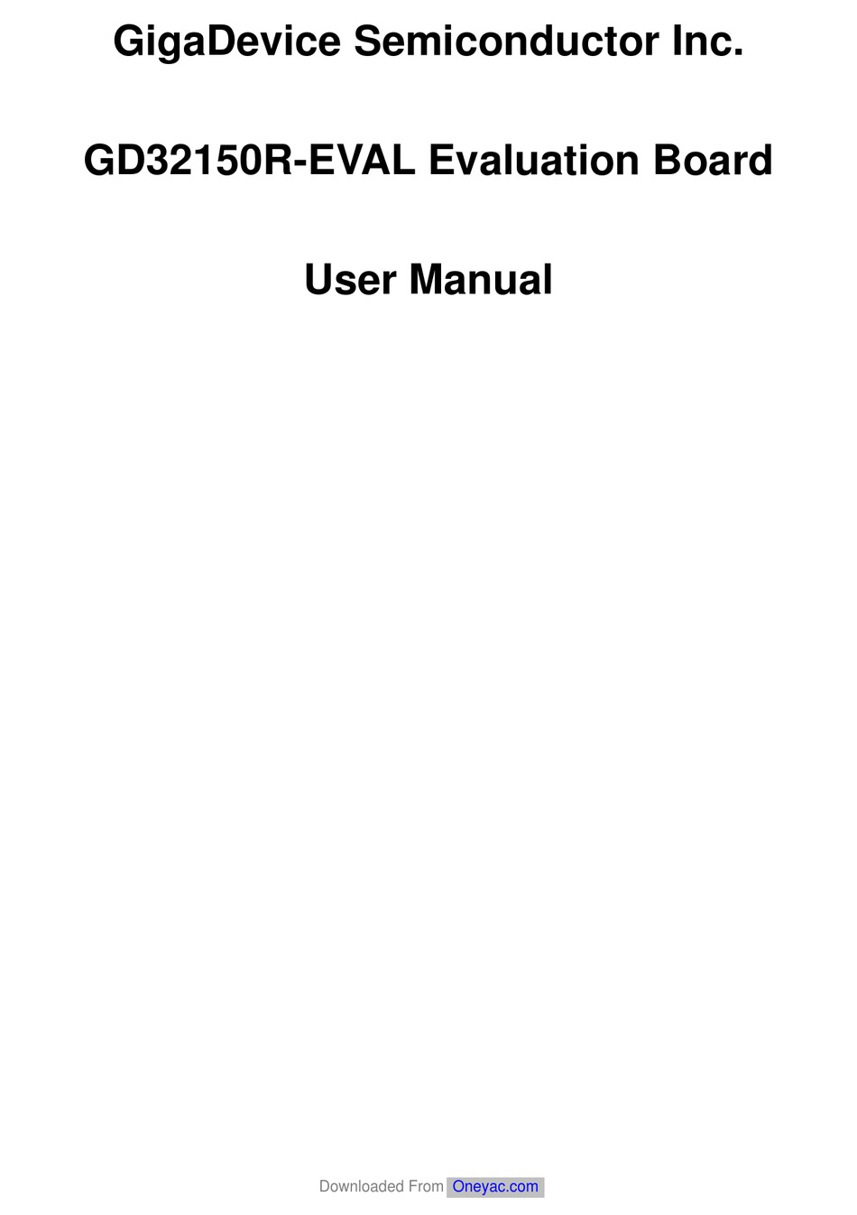 GIGADEVICE SEMICONDUCTOR GD32150R-EVAL USER MANUAL Pdf Download ...