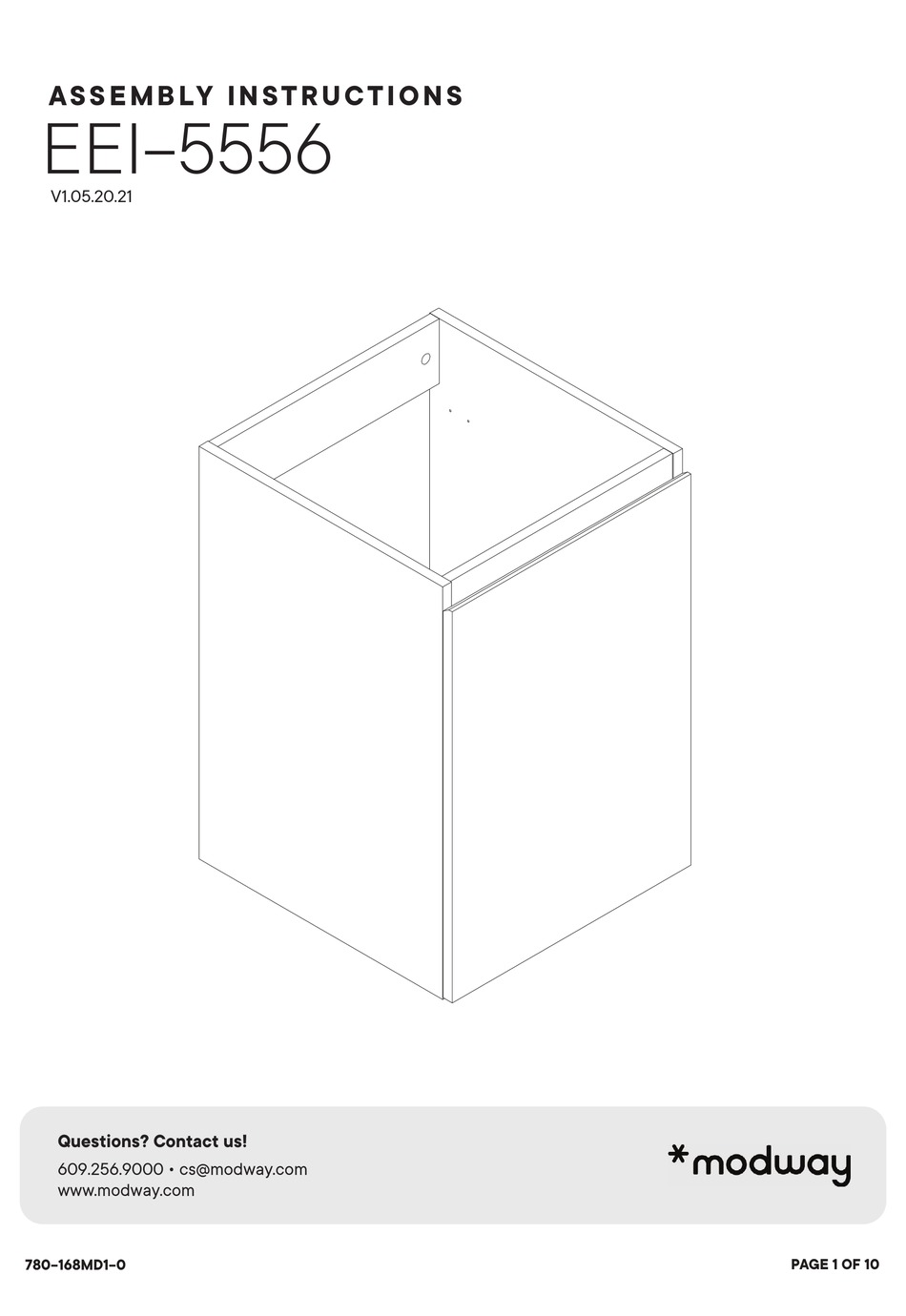 MODWAY VITALITY EEI5556 ASSEMBLY INSTRUCTIONS MANUAL Pdf Download ManualsLib