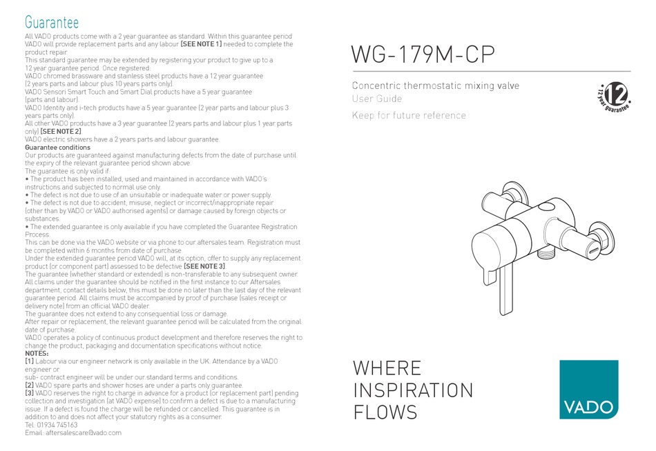 VADO WG179MCP USER MANUAL Pdf Download ManualsLib
