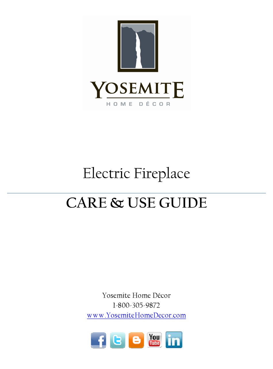 YOSEMITE HOME DECOR DFEFP700 CARE/USE MANUAL Pdf Download ManualsLib