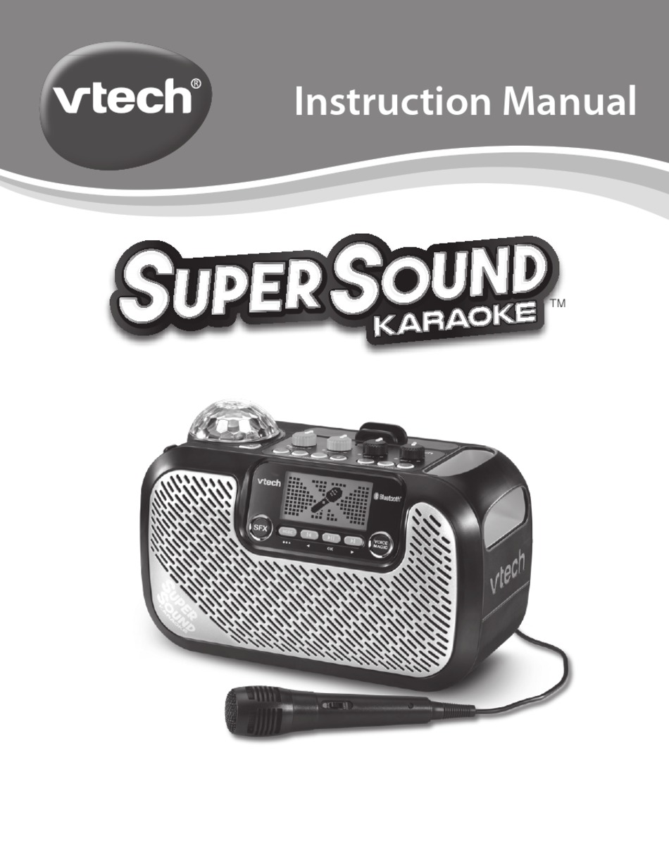 Vtech Supersound Karaoke Instruction Manual Pdf Download Manualslib 7624