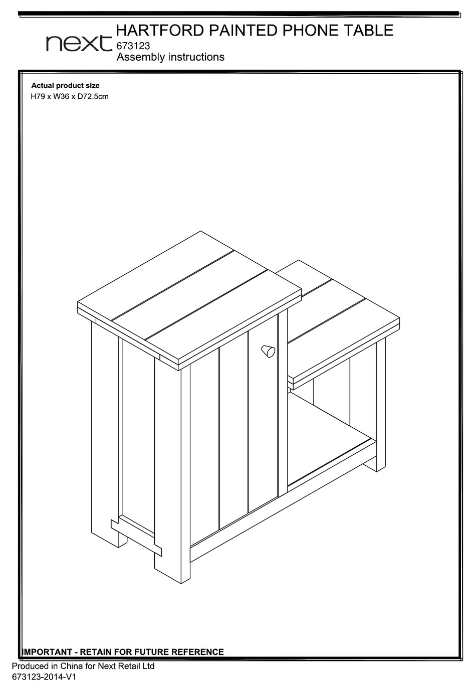 NEXT HARTFORD 673123 ASSEMBLY INSTRUCTIONS MANUAL Pdf Download ManualsLib