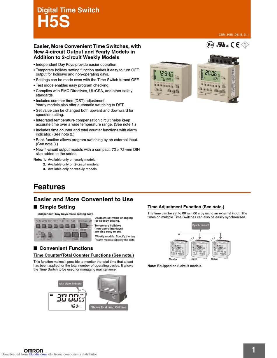 OMRON H5S SERIES MANUAL Pdf Download ManualsLib
