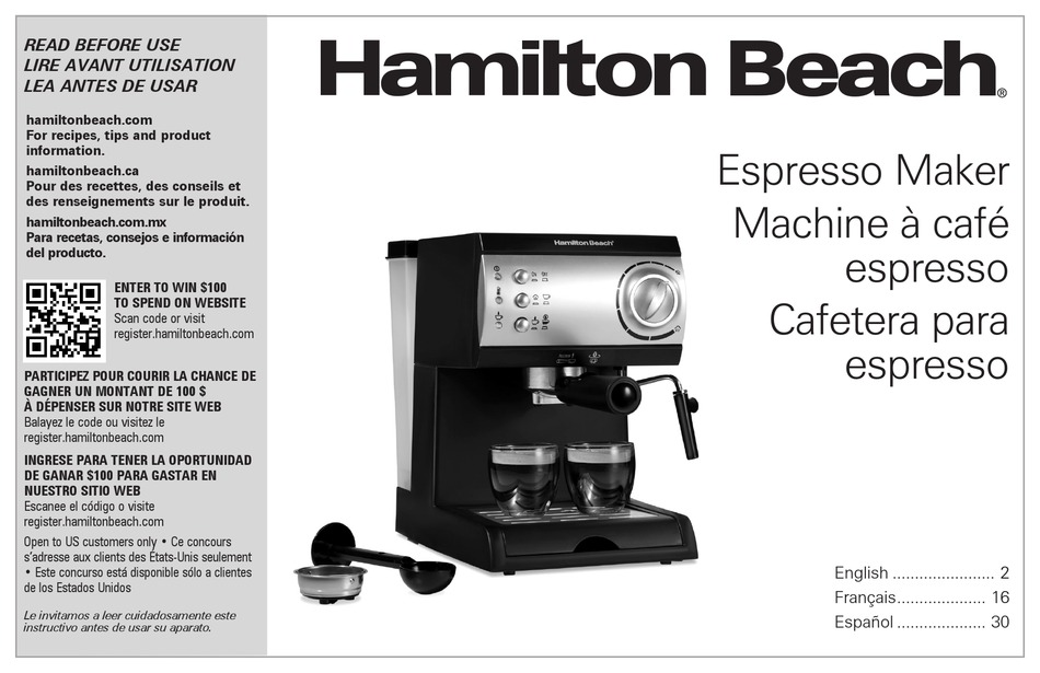 HAMILTON BEACH 40715 MANUAL Pdf Download ManualsLib