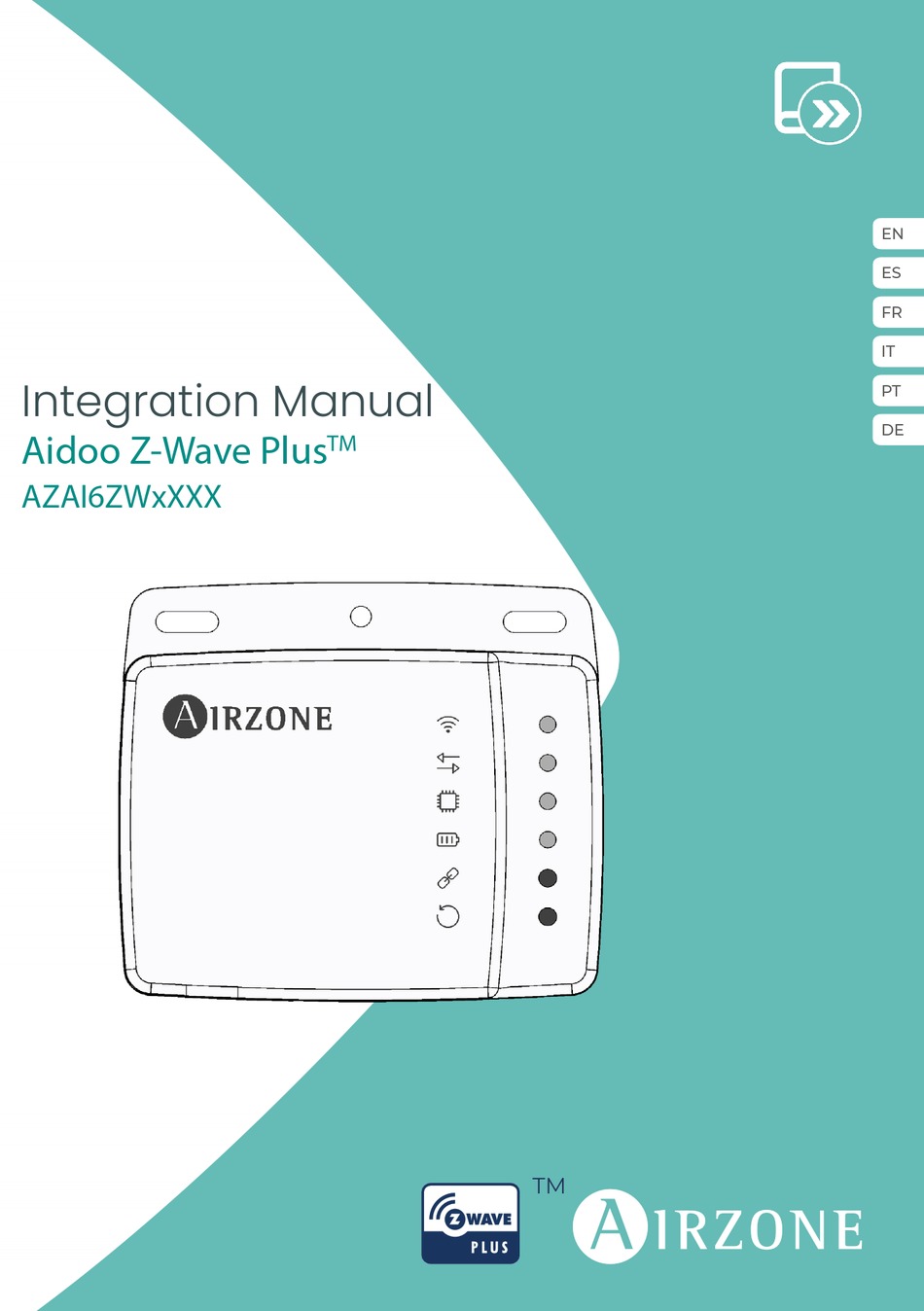 AIRZONE AIDOO ZWAVE PLUS AZAI6ZW SERIES INTEGRATION MANUAL Pdf