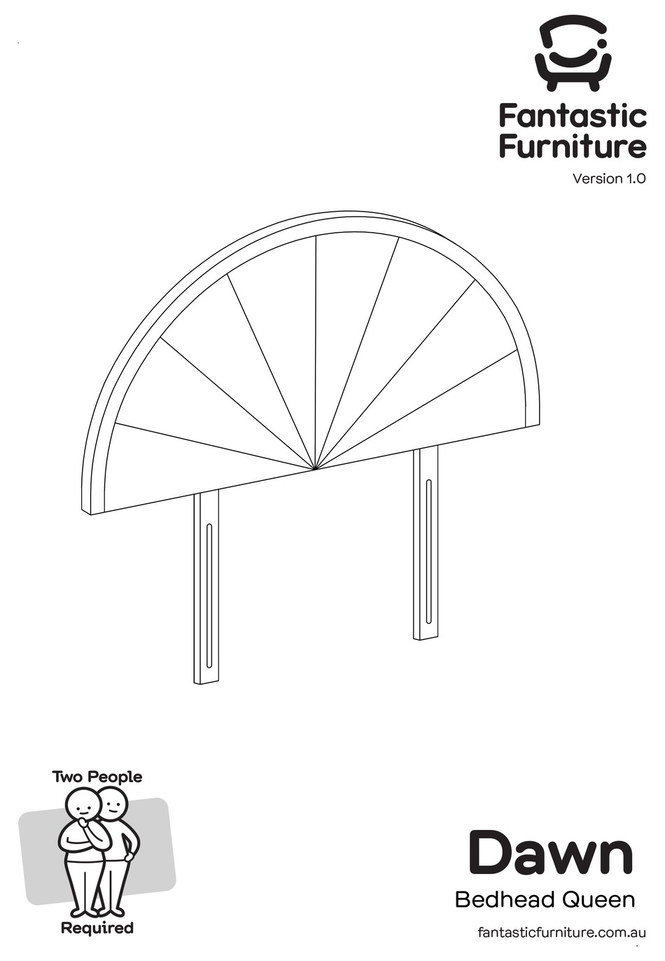 FANTASTIC FURNITURE DAWN BEDHEAD QUEEN QUICK START MANUAL Pdf Download