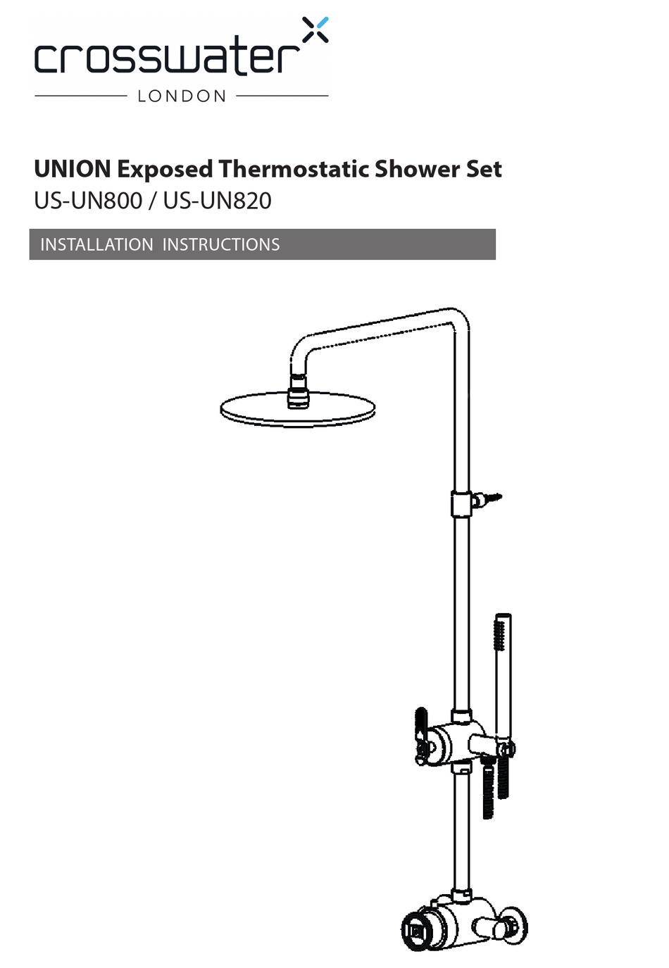 CROSSWATER UNION USUN800 INSTALLATION INSTRUCTIONS MANUAL Pdf Download
