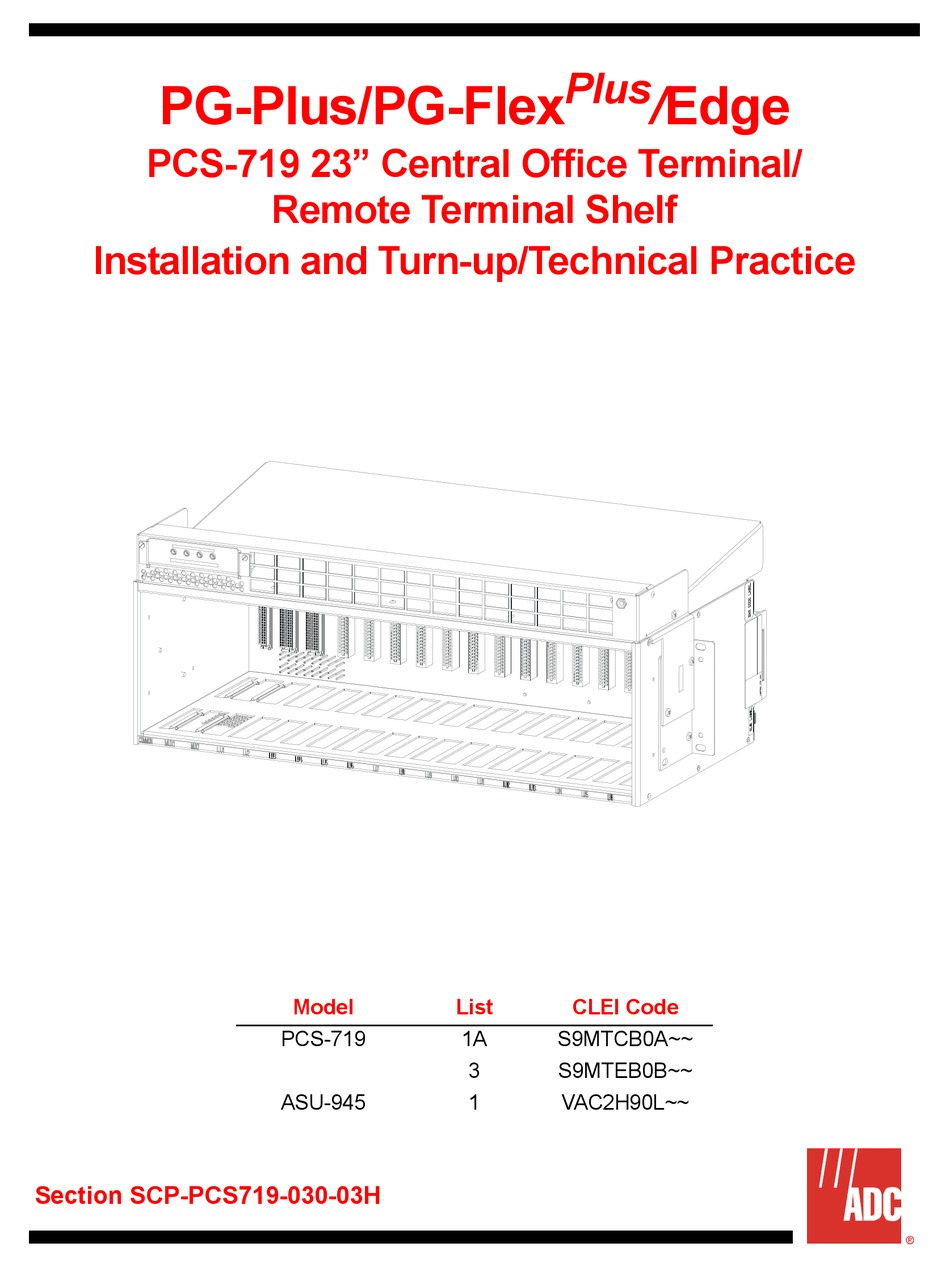 ADC PG-PLUS INSTALLATION MANUAL Pdf Download | ManualsLib
