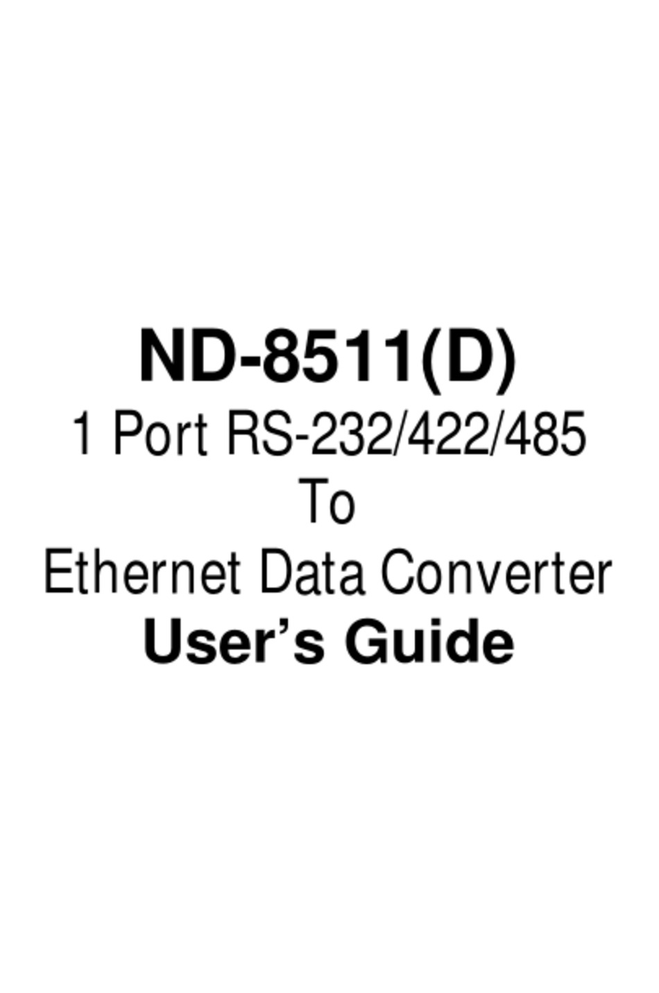 ADLINK TECHNOLOGY ND-8511 USER MANUAL Pdf Download | ManualsLib