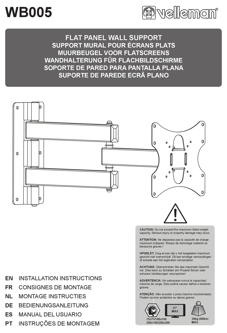 VELLEMAN WB005 INSTALLATION INSTRUCTIONS MANUAL Pdf Download ManualsLib