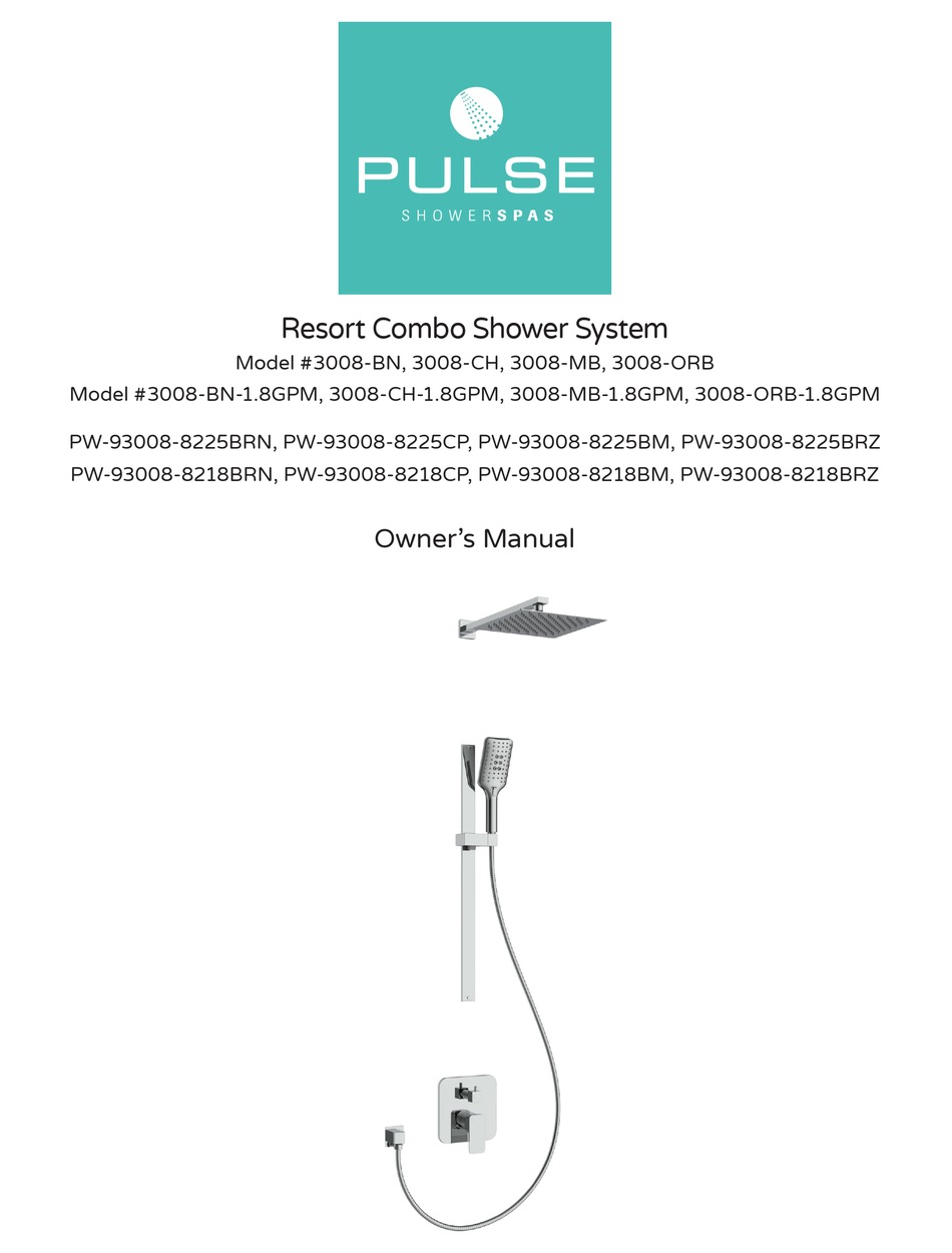 PULSE SHOWER SPAS RESORT 3008BN OWNER'S MANUAL Pdf Download ManualsLib