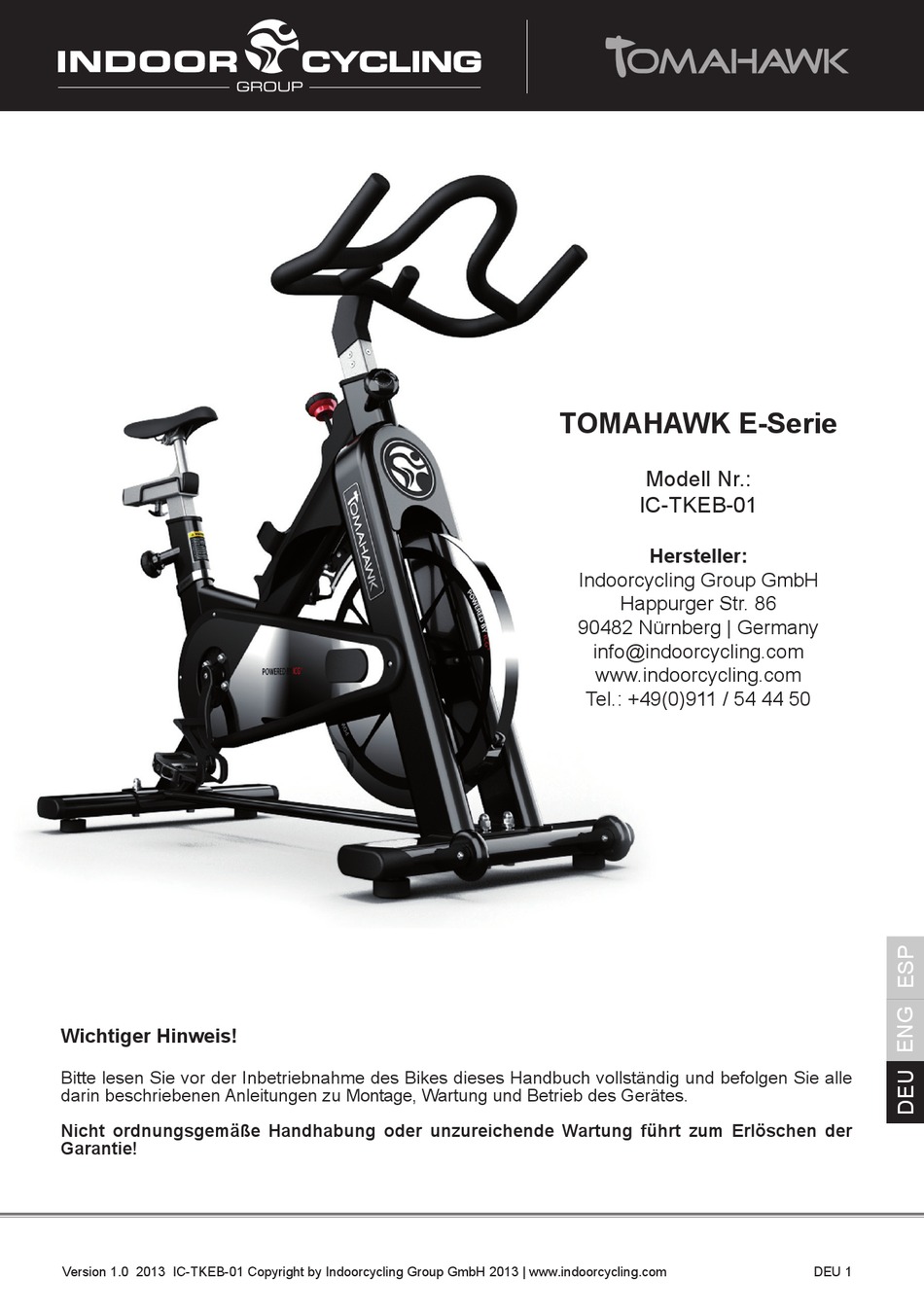 indoor cycling tomahawk
