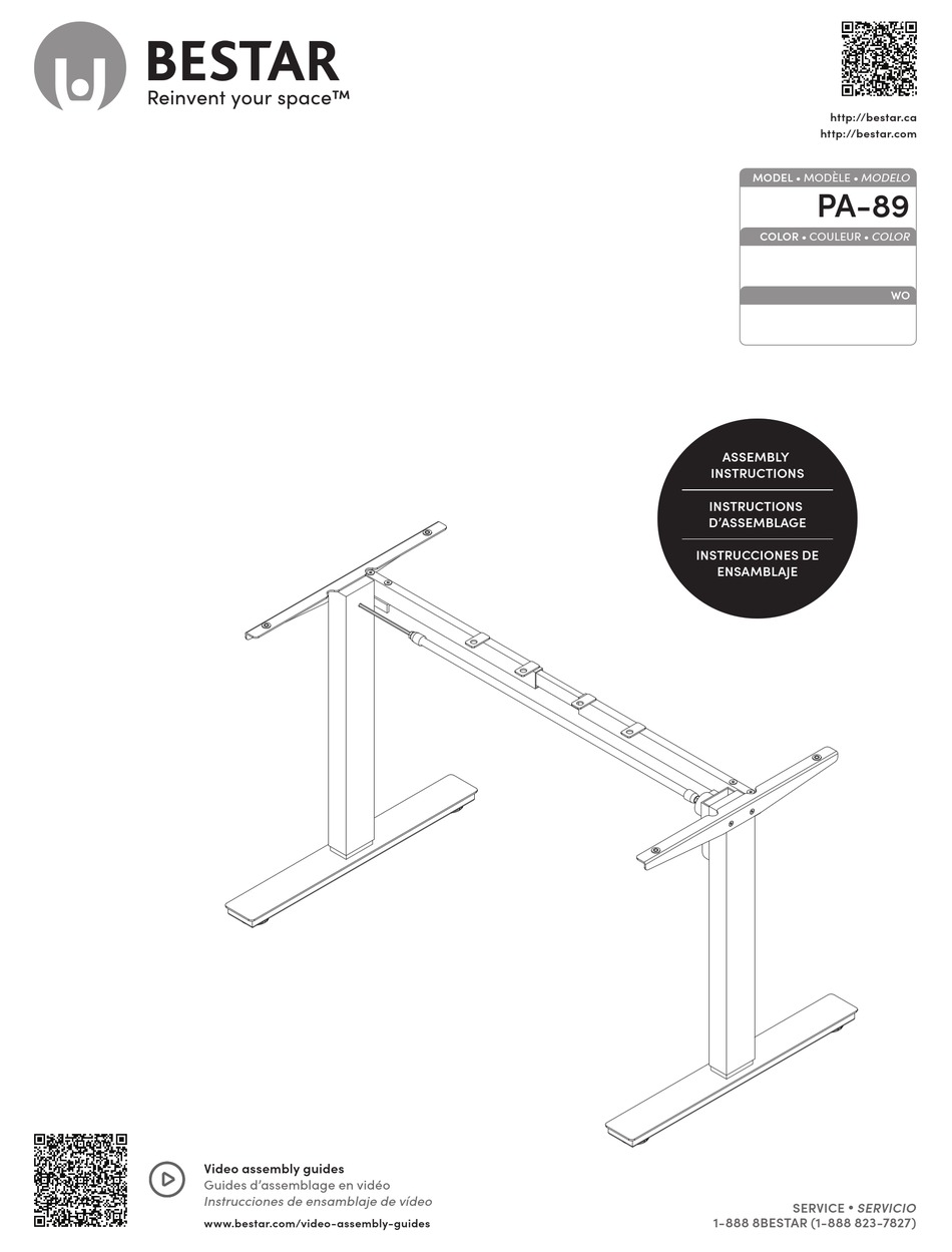 BESTAR PA89 ASSEMBLY INSTRUCTIONS MANUAL Pdf Download ManualsLib