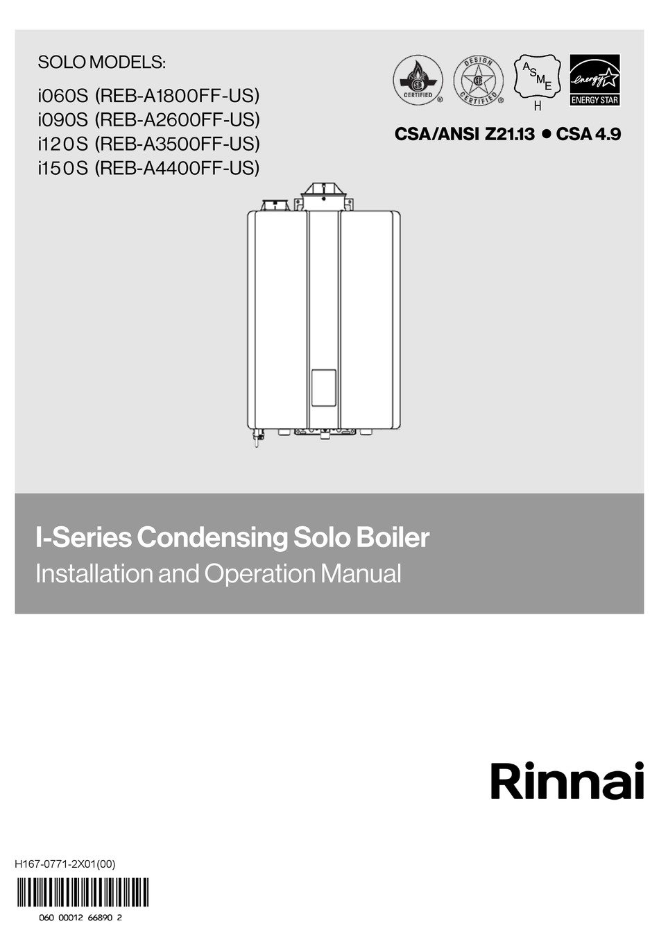 RINNAI I SERIES INSTALLATION AND OPERATION MANUAL Pdf Download ManualsLib