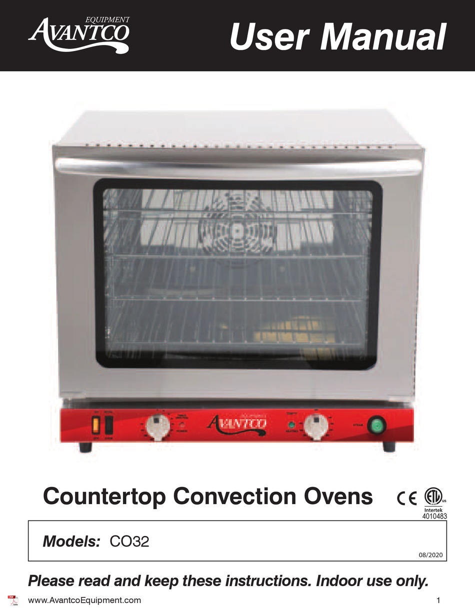 AVANTCO EQUIPMENT CO32 USER MANUAL Pdf Download ManualsLib
