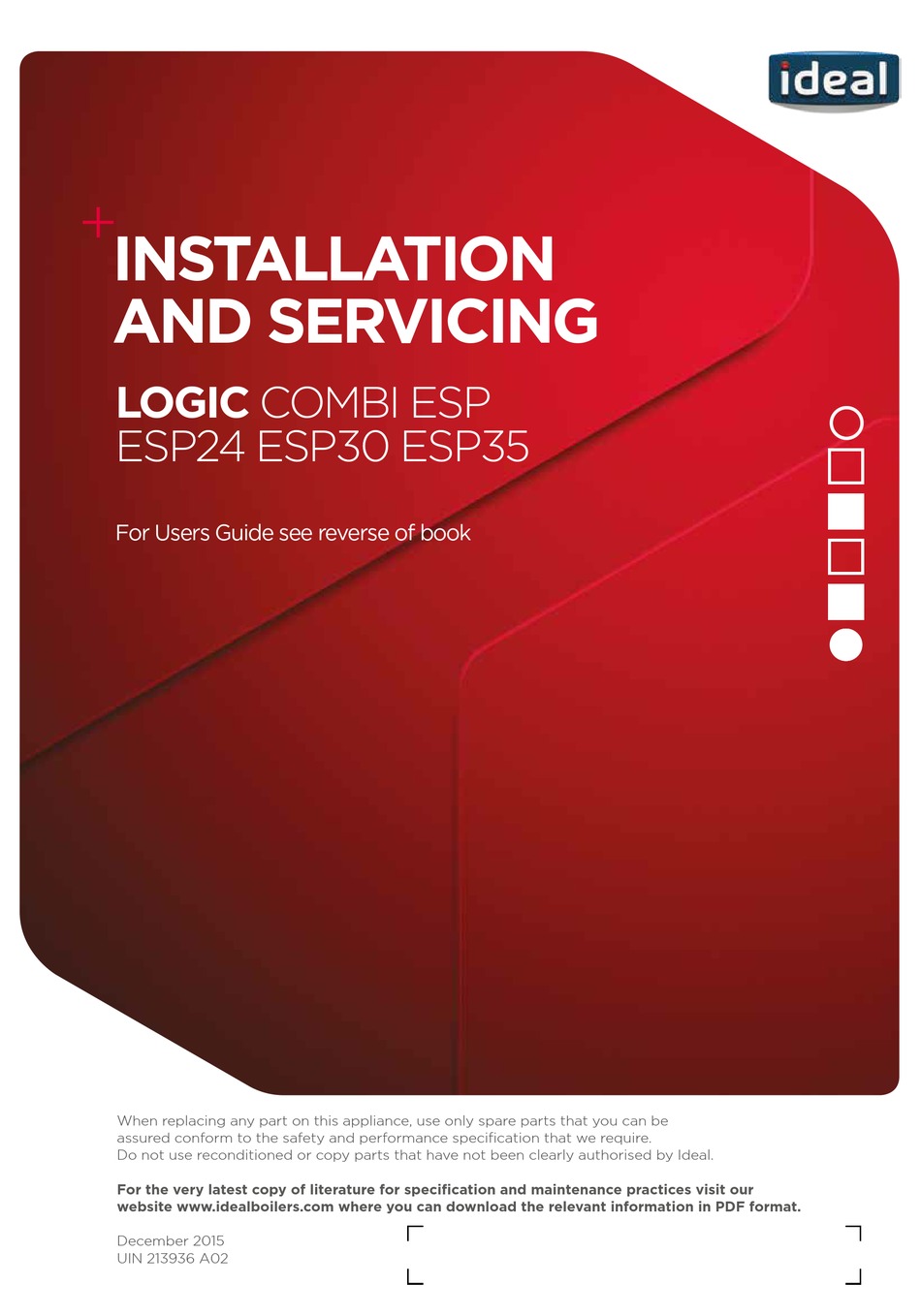 IDEAL LOGIC COMBI ESP30 INSTALLATION AND SERVICING Pdf Download