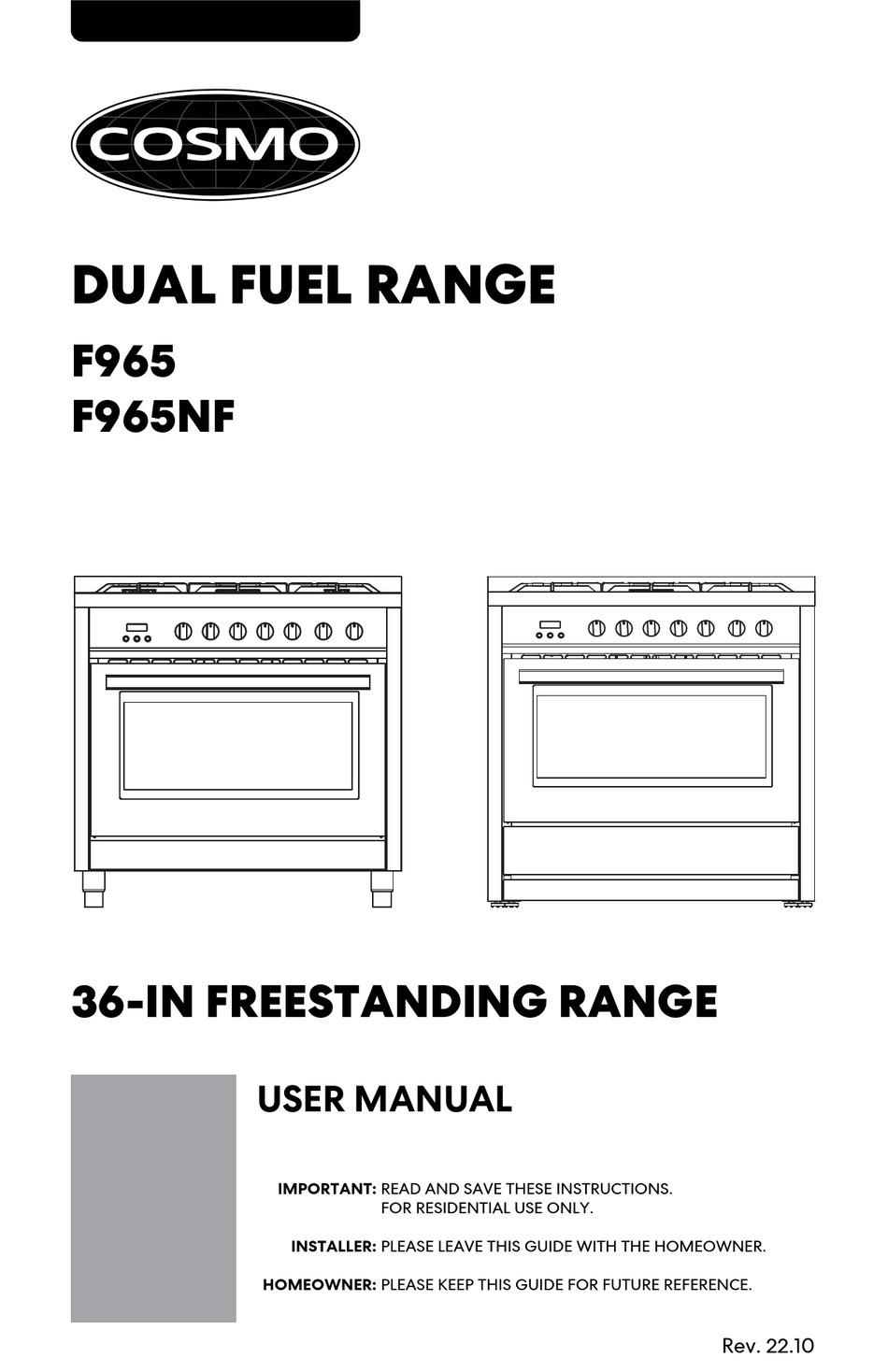 COSMO F965NF USER MANUAL Pdf Download ManualsLib