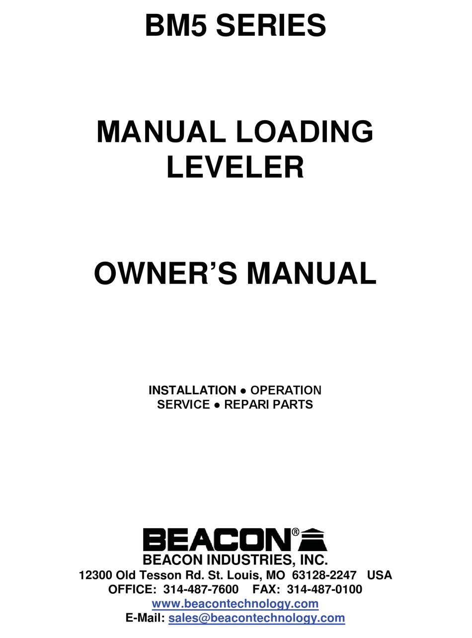 BEACON BM5 SERIES OWNER