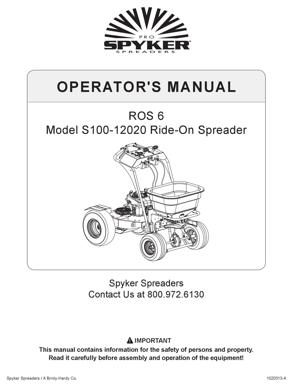 BRINLYHARDY SPYKER SPREADERS ROS 6 QUICK START MANUAL Pdf Download