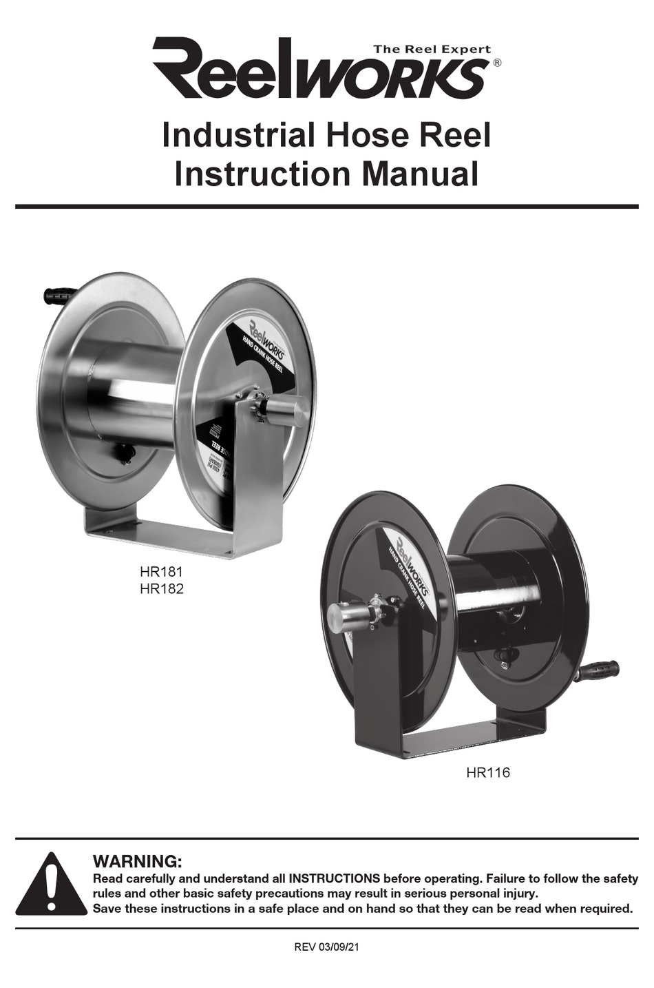 REELWORKS HR181 INSTRUCTION MANUAL Pdf Download ManualsLib