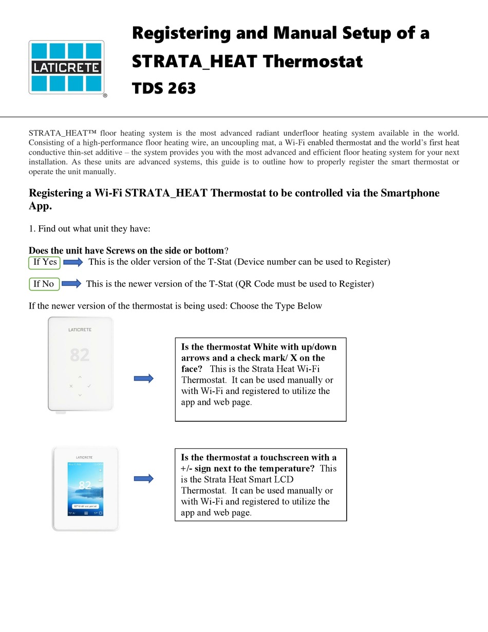LATICRETE STRATA HEAT TDS 263 SETUP MANUAL Pdf Download ManualsLib