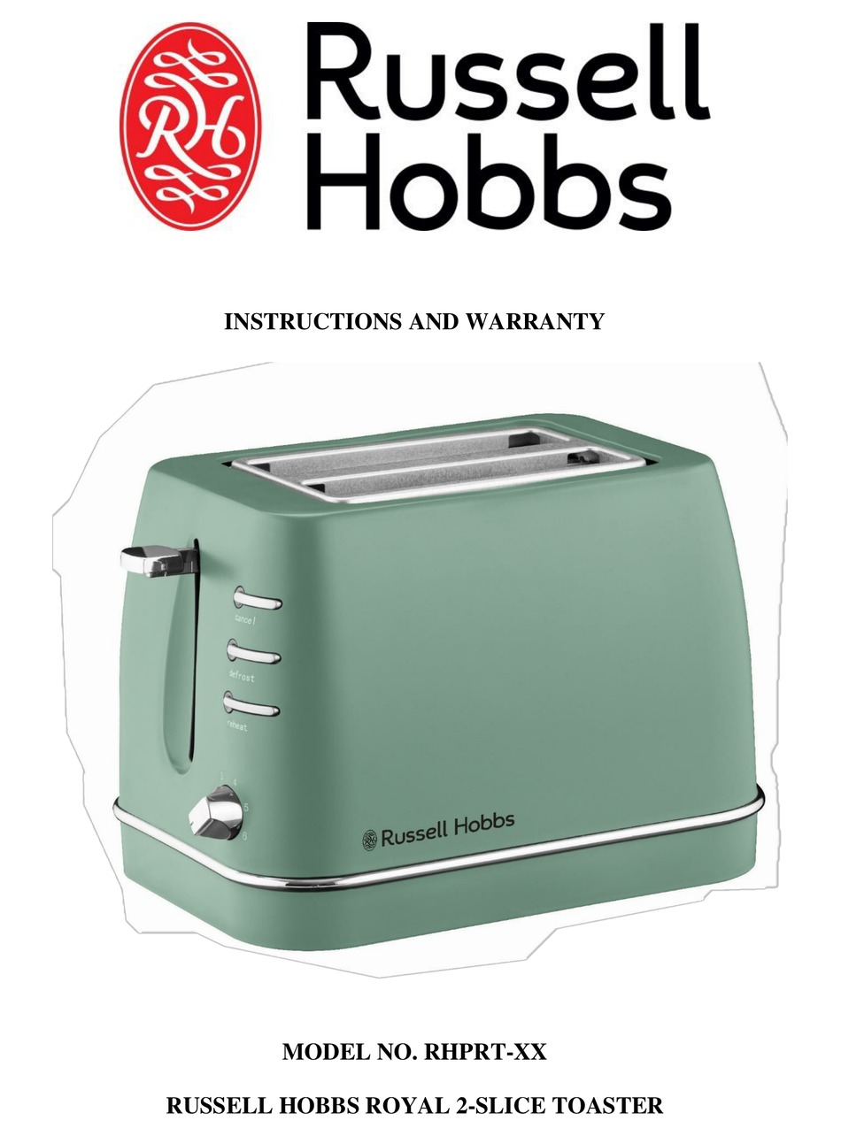RUSSELL HOBBS RHPRT SERIES INSTRUCTIONS AND WARRANTY Pdf Download