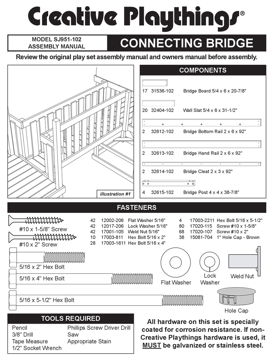 CREATIVE PLAYTHINGS SJ951102 ASSEMBLY MANUAL Pdf Download ManualsLib
