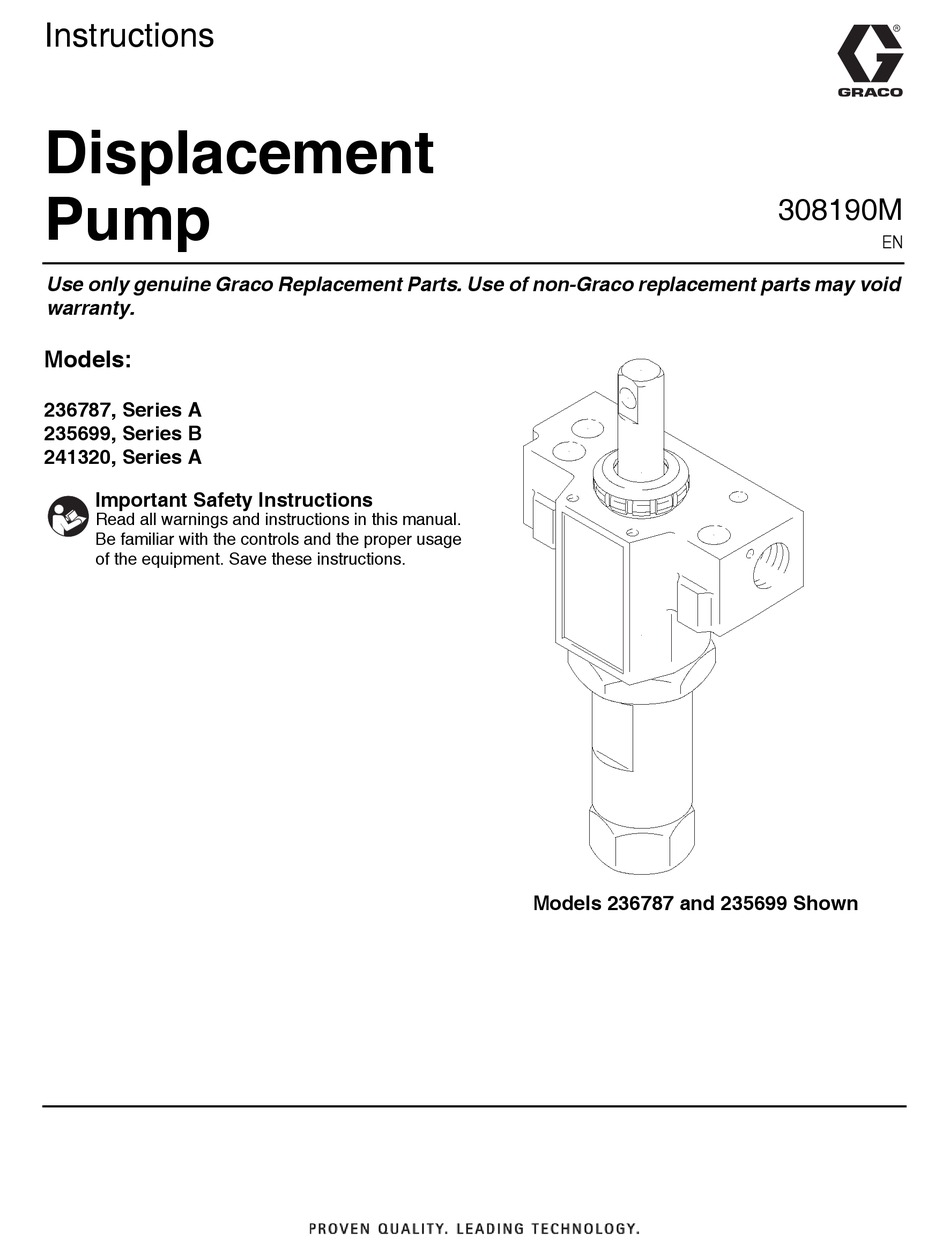 GRACO A SERIES INSTRUCTIONS MANUAL Pdf Download | ManualsLib