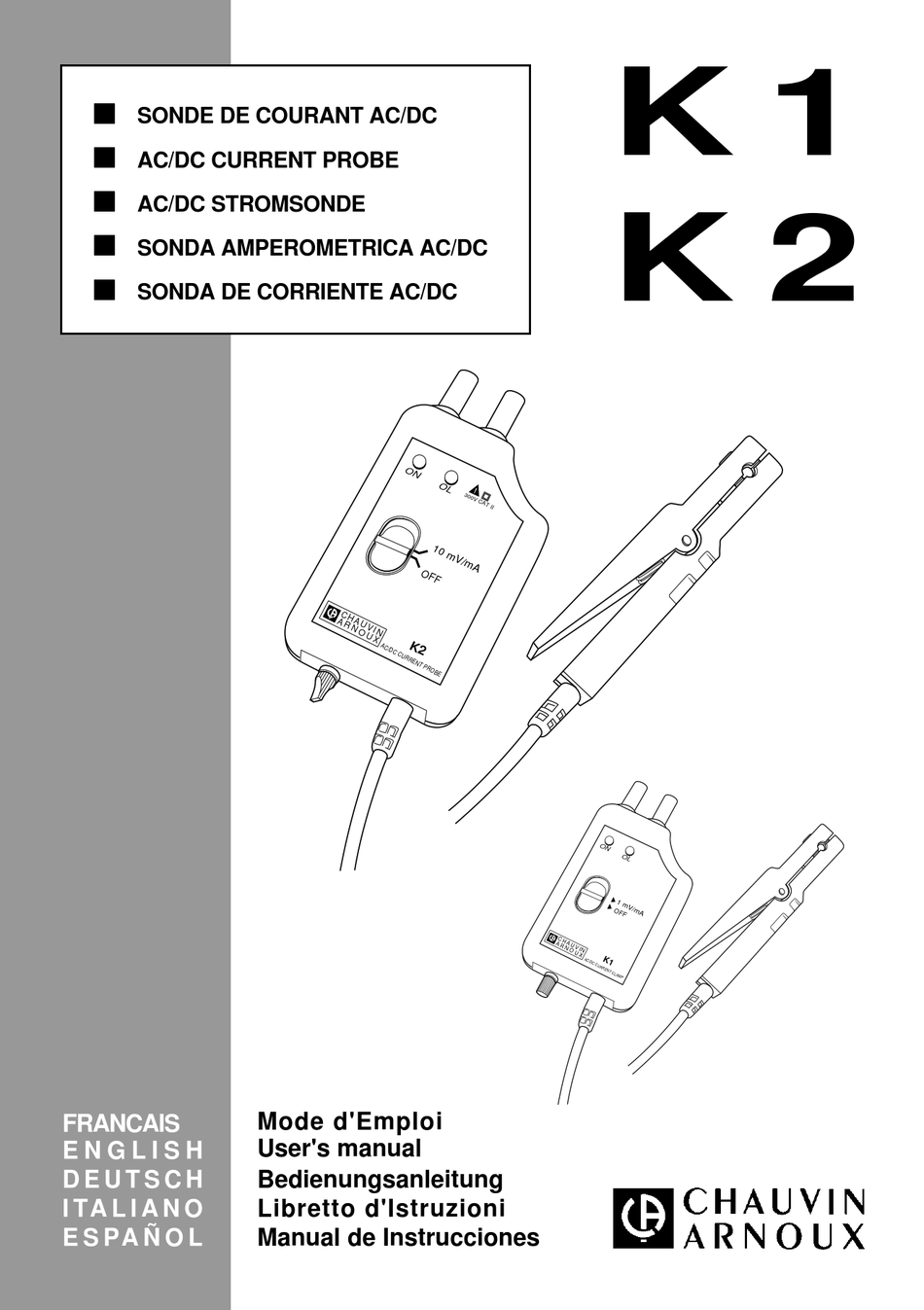 CHAUVIN ARNOUX K 1 USER MANUAL Pdf Download ManualsLib