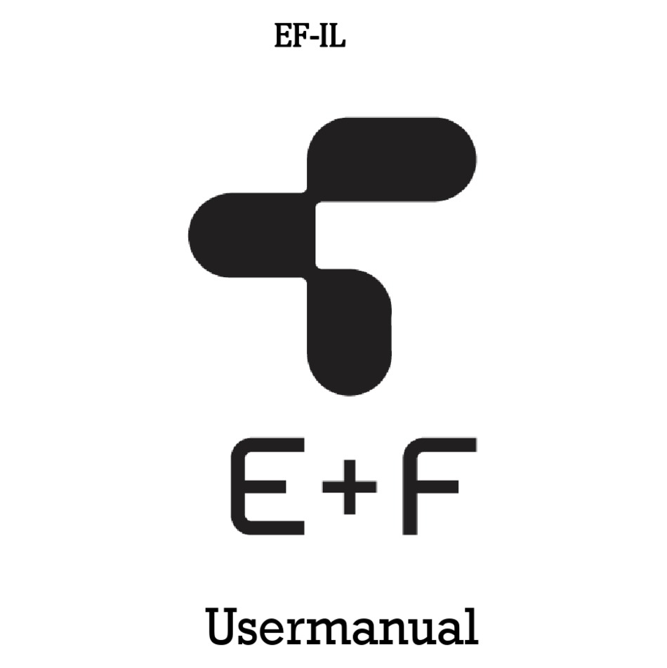 E F Ef Il User Manual Pdf Download Manualslib