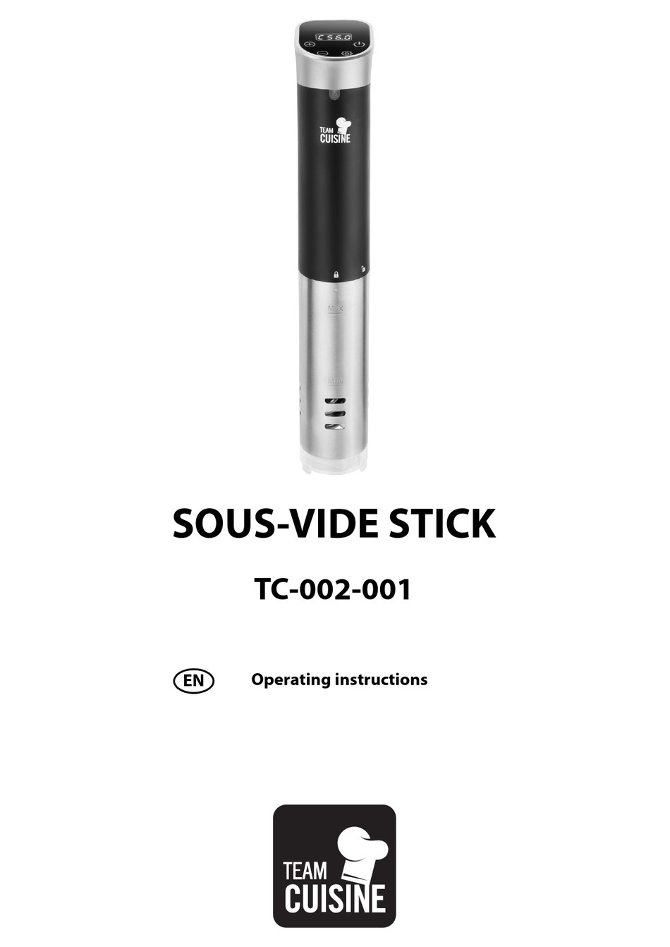 TEAM CUISINE SOUSVIDE STICK OPERATING INSTRUCTIONS MANUAL Pdf Download