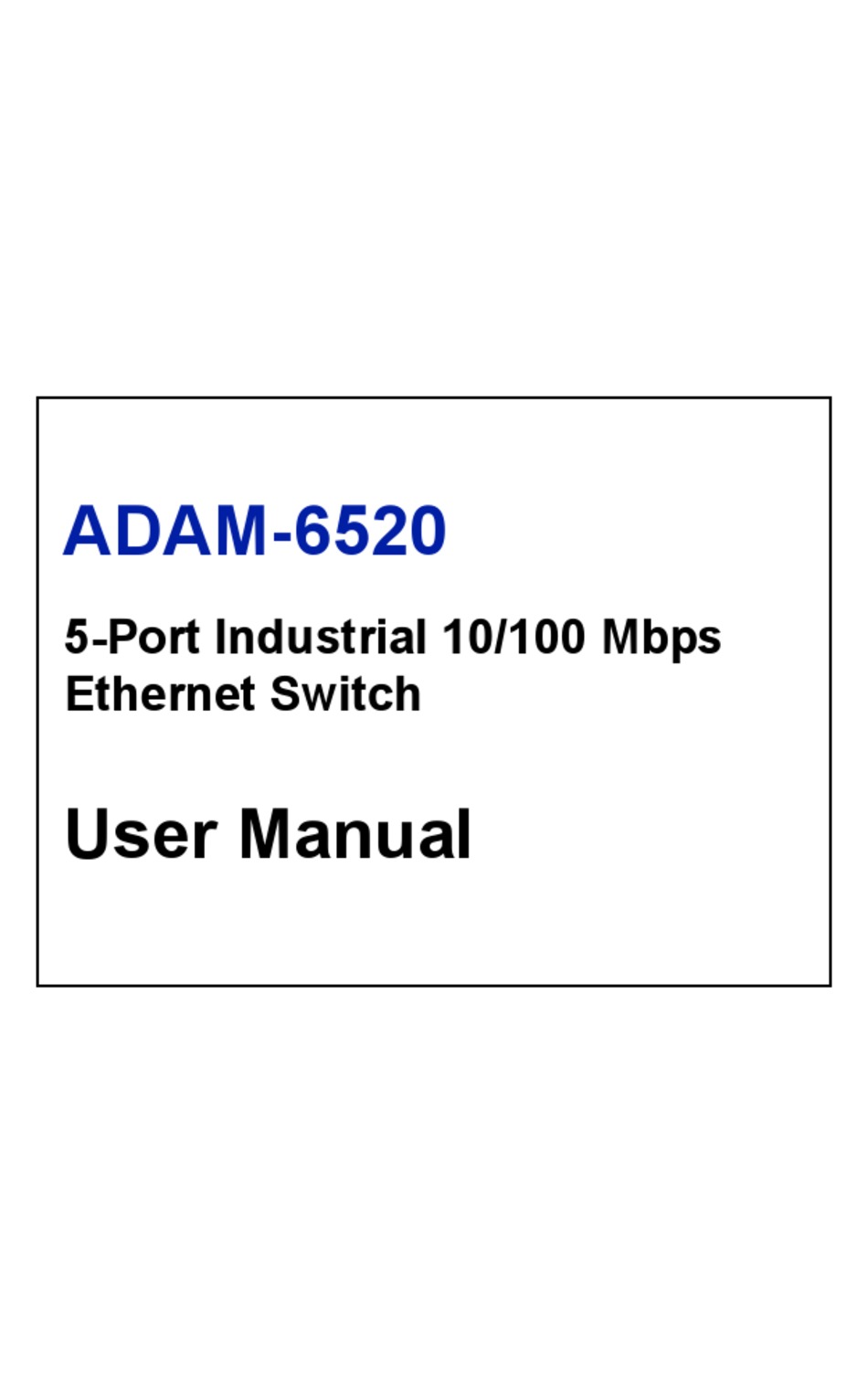 ADVANTECH ADAM-6520 USER MANUAL Pdf Download | ManualsLib