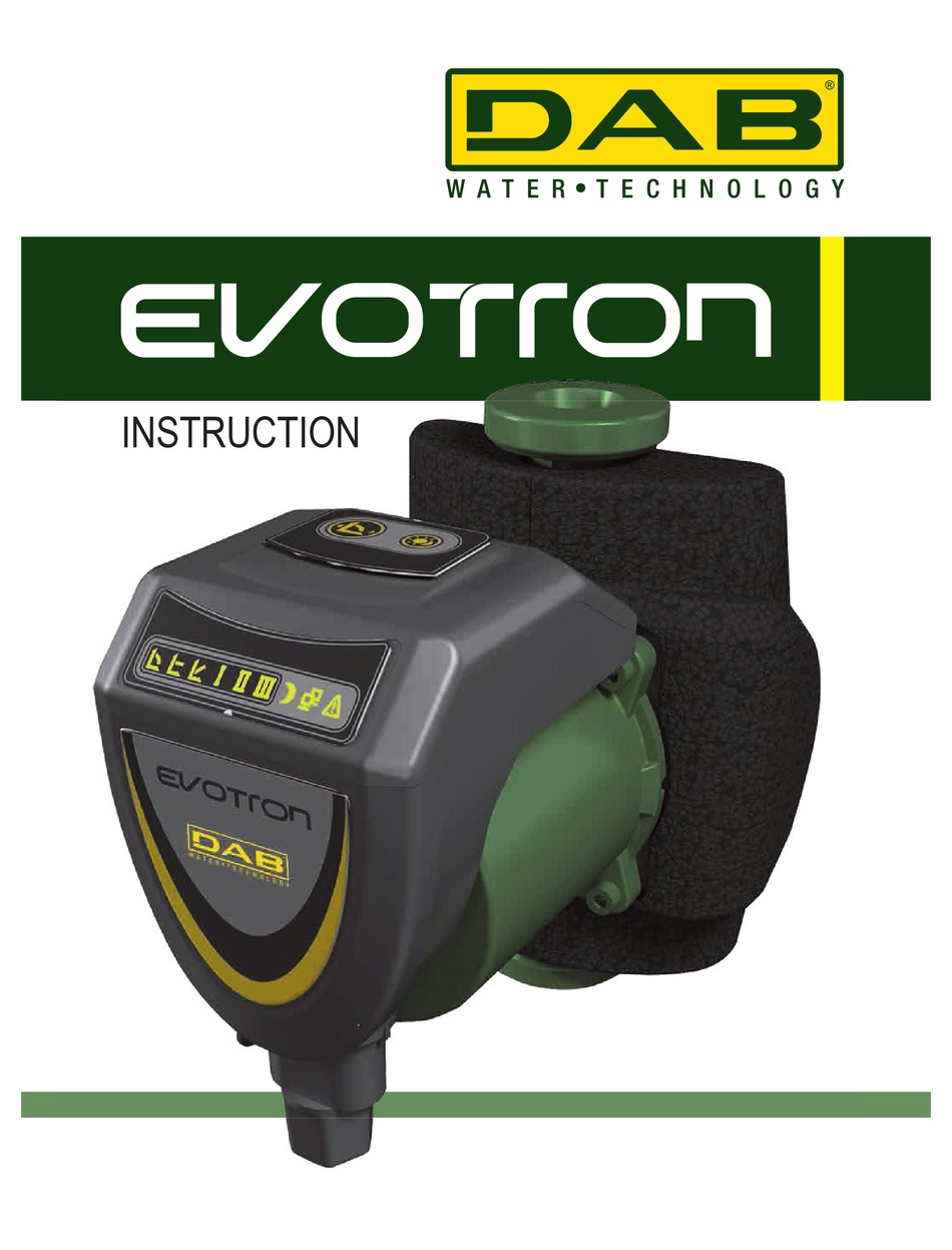 DAB EVOTRON INSTRUCTIONS MANUAL Pdf Download | ManualsLib