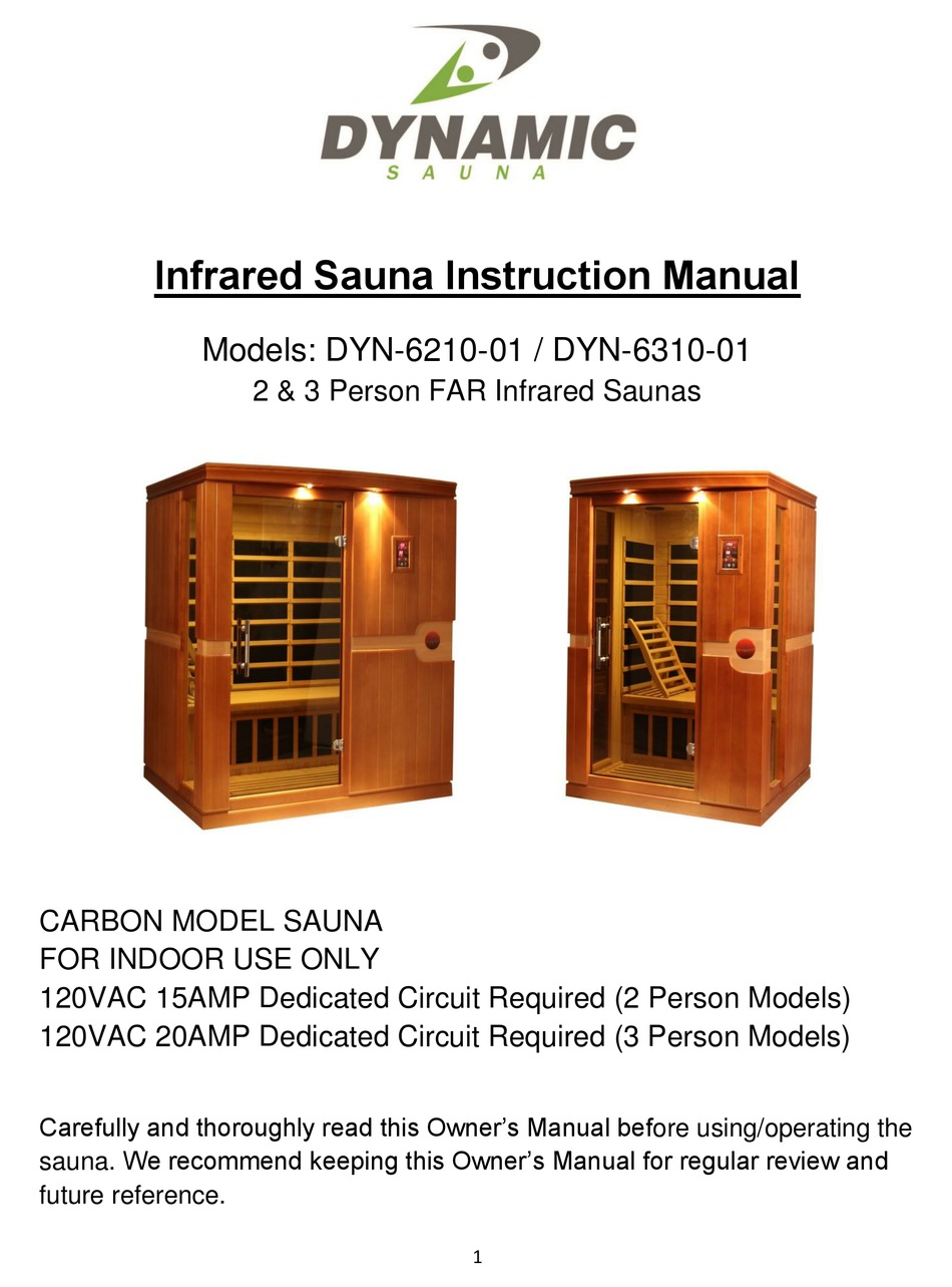 DYNAMIC SAUNAS DYN631001 INSTRUCTION MANUAL Pdf Download ManualsLib
