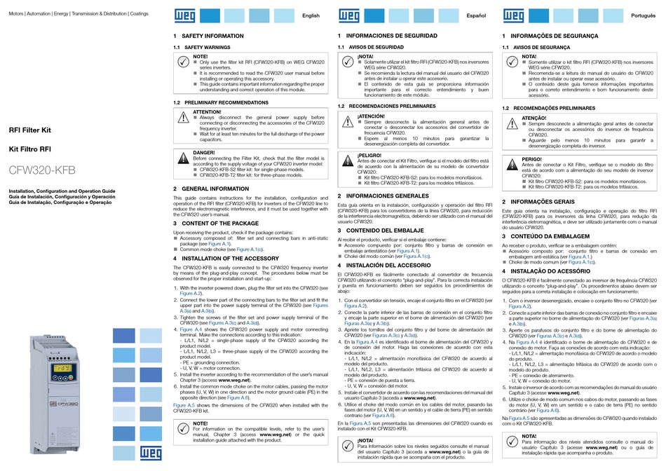 WEQ CFW320KFB INSTALLATION, CONFIGURATION AND OPERATIONS MANUAL Pdf