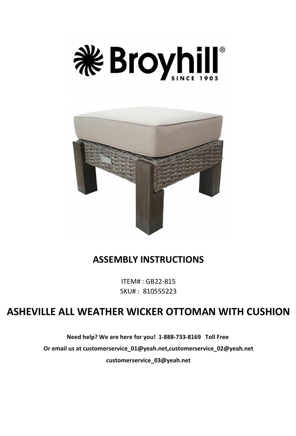 BROYHILL GB22815 ASSEMBLY INSTRUCTIONS Pdf Download ManualsLib