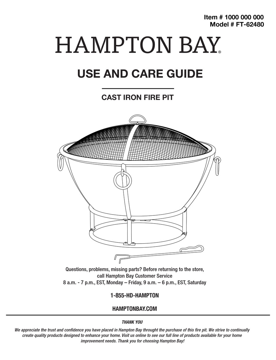 HAMPTON BAY FT62480 USE AND CARE MANUAL Pdf Download ManualsLib