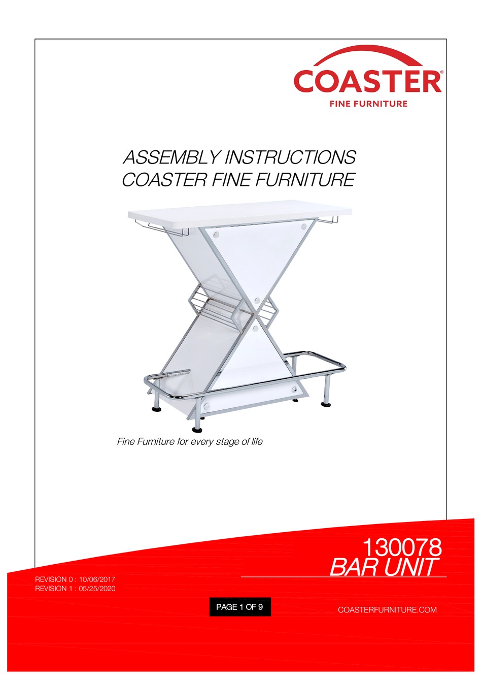 COASTER 130078 ASSEMBLY INSTRUCTIONS MANUAL Pdf Download ManualsLib