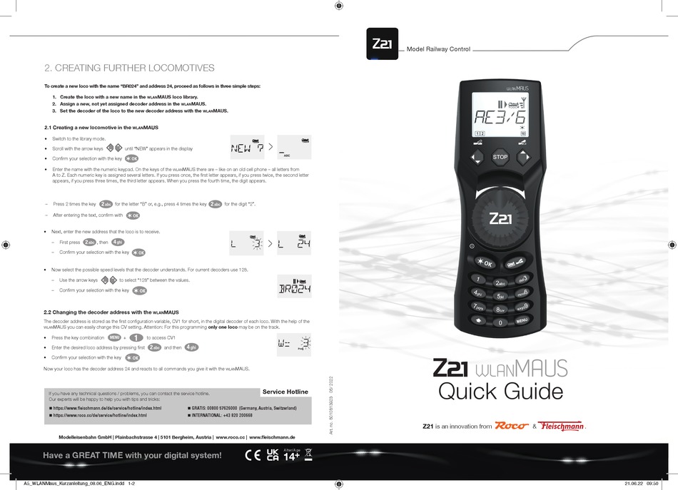 ROCO AND FLEISCHMANN Z21 WLAN MAUS QUICK MANUAL Pdf Download ManualsLib