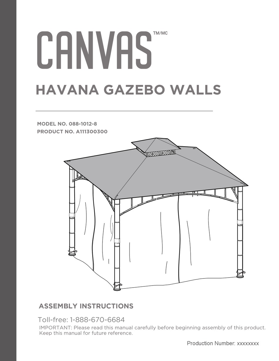 CANVAS HAVANA 08810128 ASSEMBLY INSTRUCTIONS MANUAL Pdf Download