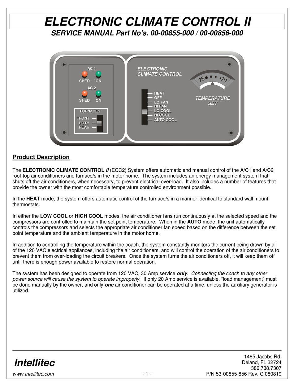 INTELLITEC ELECTRONIC CLIMATE CONTROL II SERVICE MANUAL Pdf Download ManualsLib